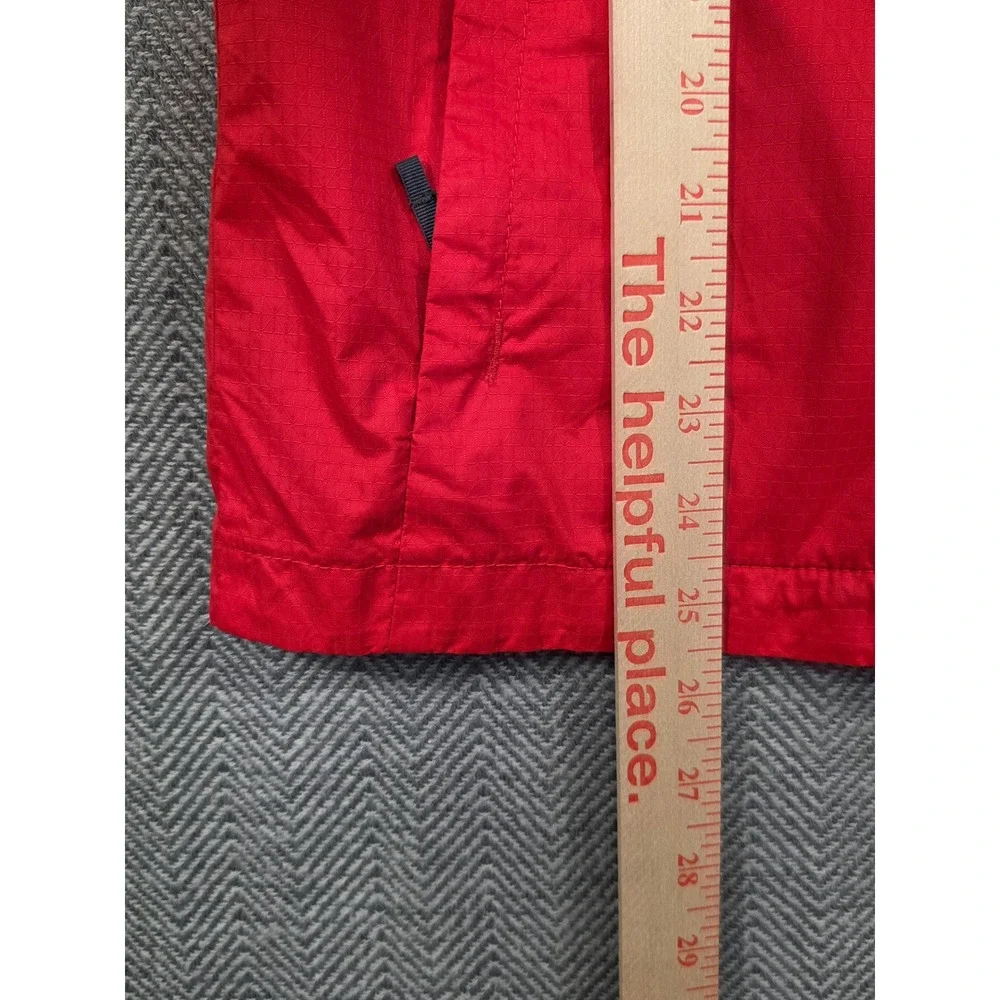 Columbia Boys M 10/12 Red‎ Grey Interchange Omni-Shield Hooded Shell Jacket